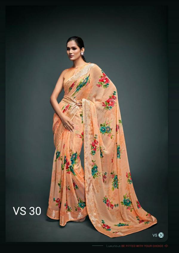 Stavan Vastra 3 Fancy Wear Georgette Designer Saree Collection